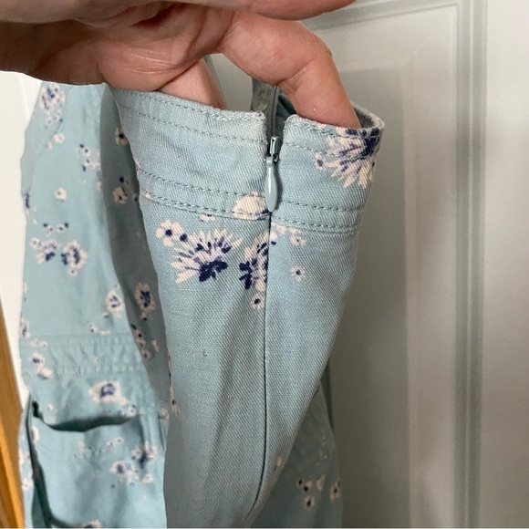 Gap Blue Floral Printed Belted Jumper Size 18 - Picture 4 of 10